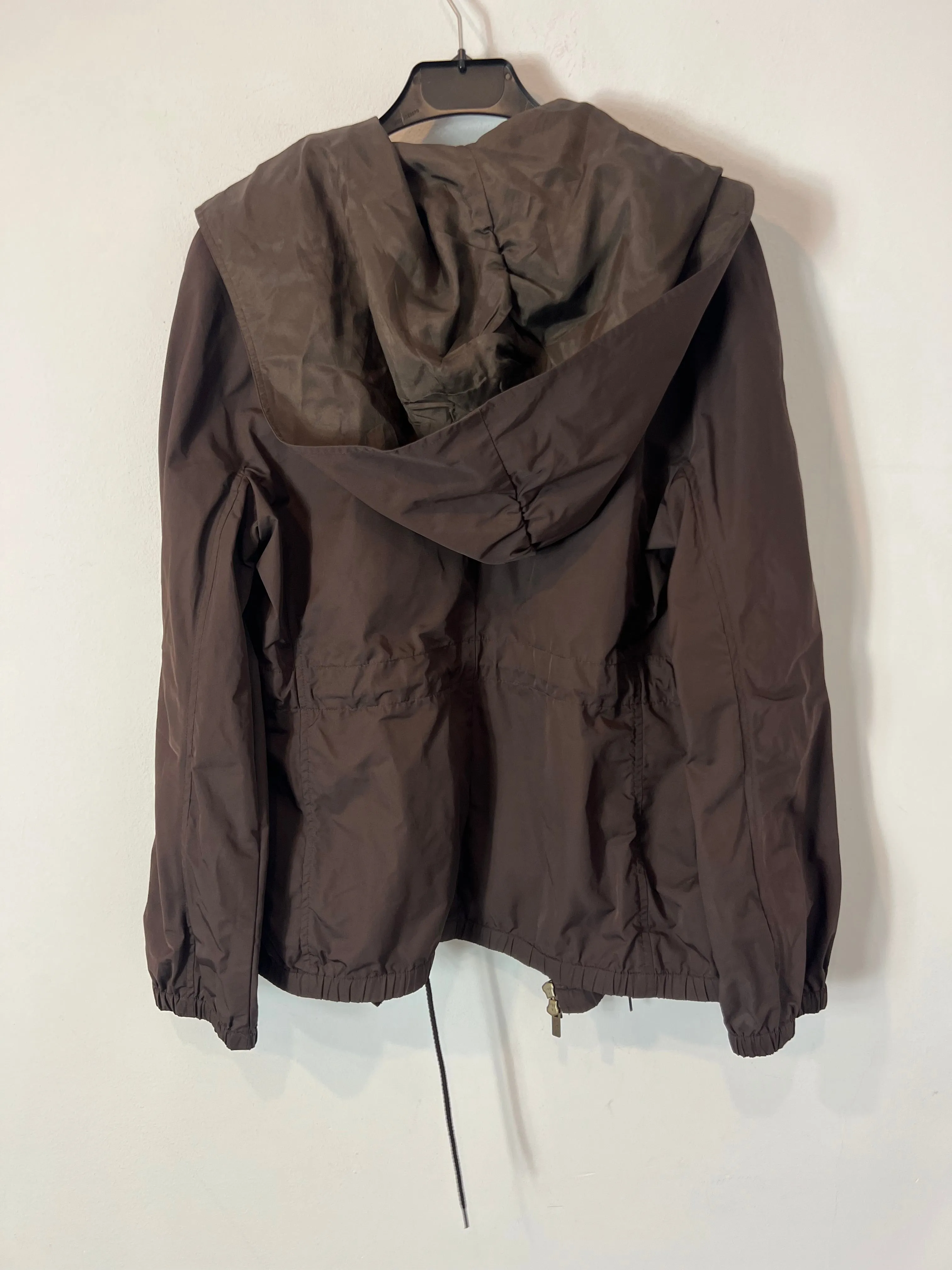 BCBG MAXMARA. Parka marrón cortavientos. T S