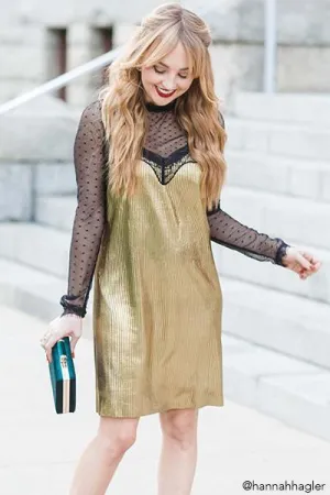 Ciara Metallic Slip Dress