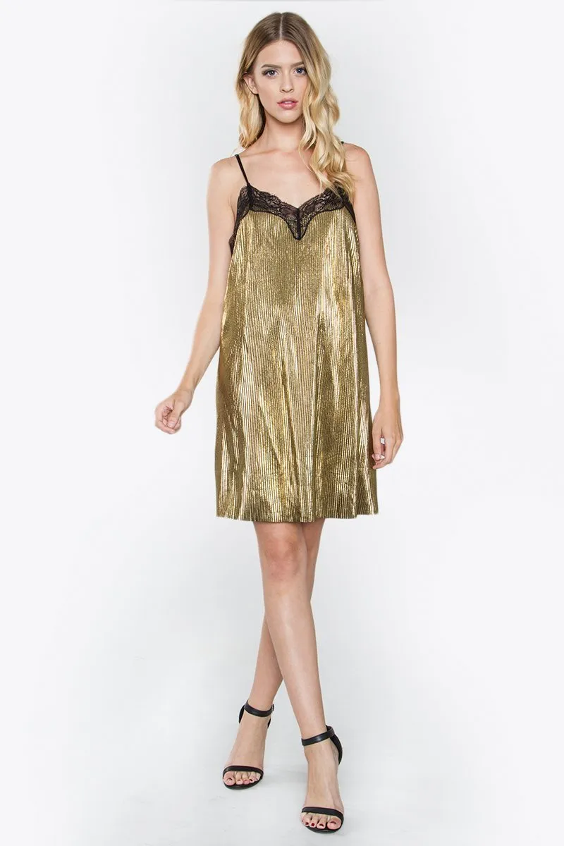 Ciara Metallic Slip Dress