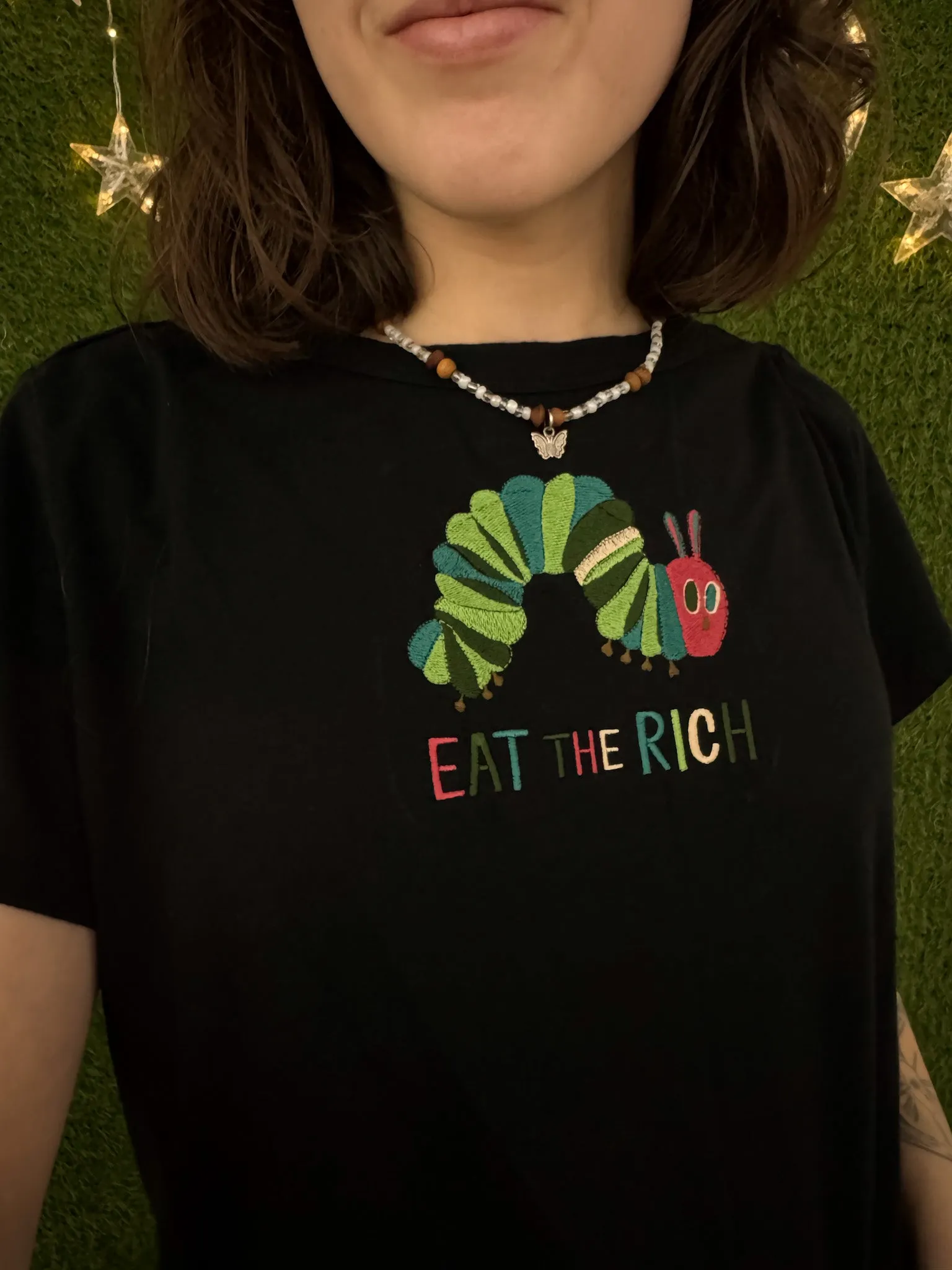 Eat the Rich Black Baby Tee 2XL