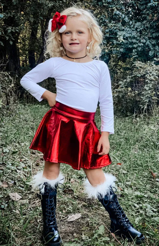 Faux Fur Trim Socks (Wide Ribbed) ~ Please Read Description