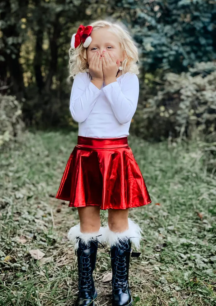 Faux Fur Trim Socks (Wide Ribbed) ~ Please Read Description