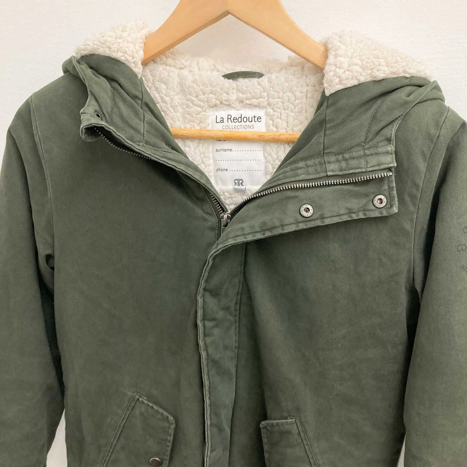 La Redoute Kids Khaki Green Parka Coat Age 10