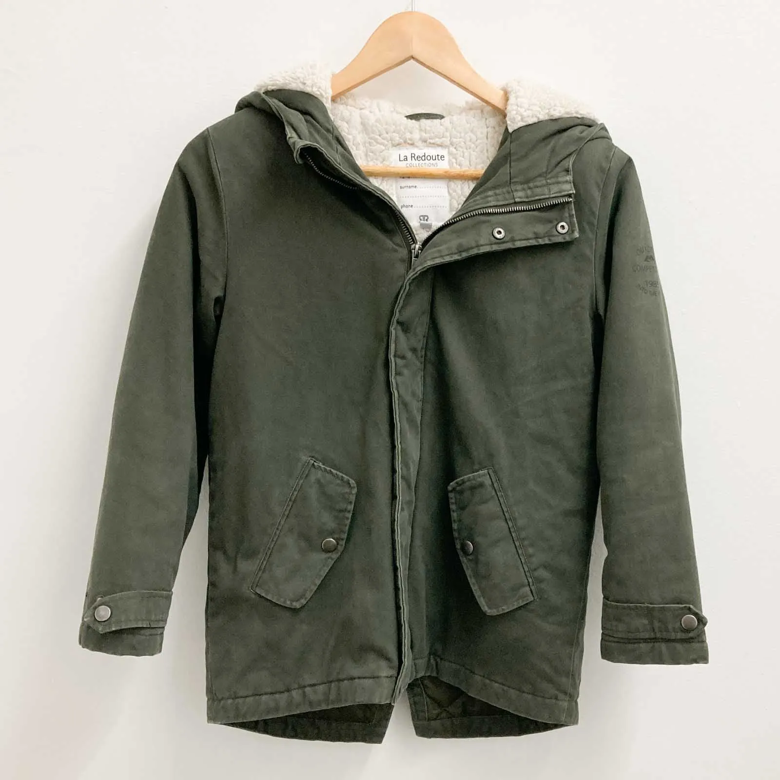 La Redoute Kids Khaki Green Parka Coat Age 10