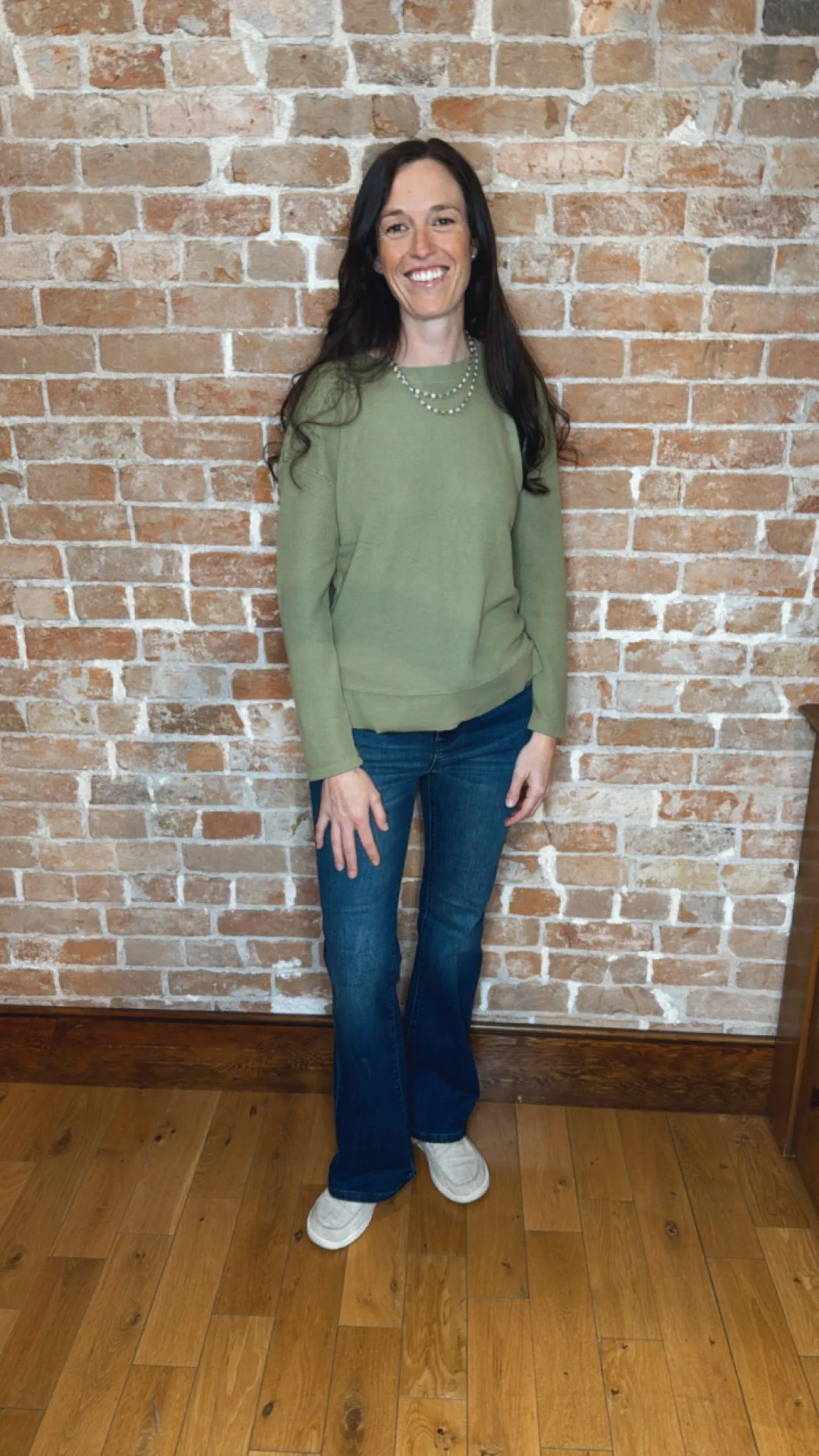 L/S Crew Neck Boxy Top 41F-17831