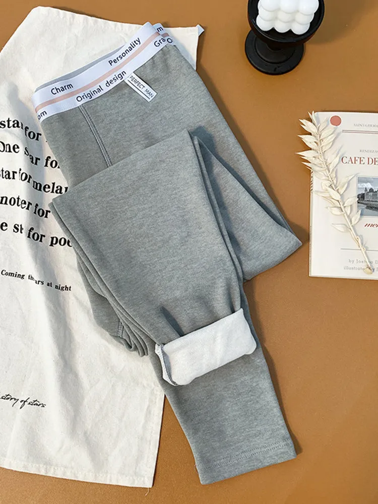 Men's Thermal Pants with Fleece Lining, Thickened Sports Base Layer Pants