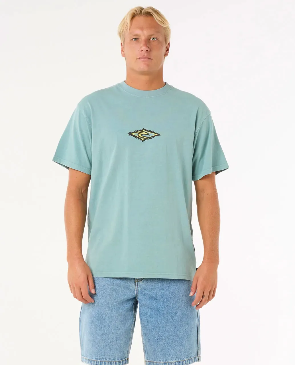 Rip Curl Men's Raw Energy Sloth T-shirt Blue Lagoon 0O2MTE-3038