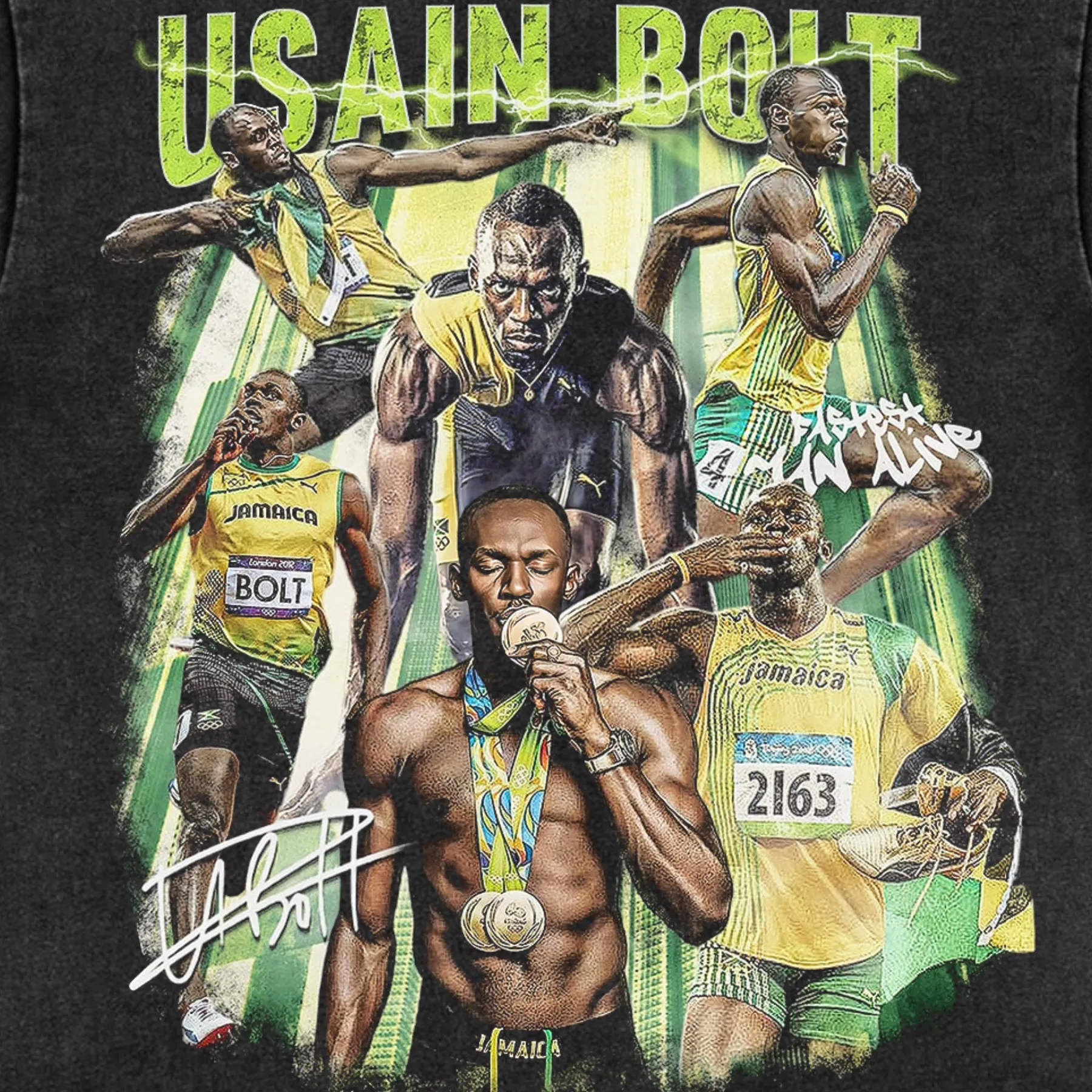VINTAGE LONG SLEEVE TEE | USAIN ST LEO BOLT
