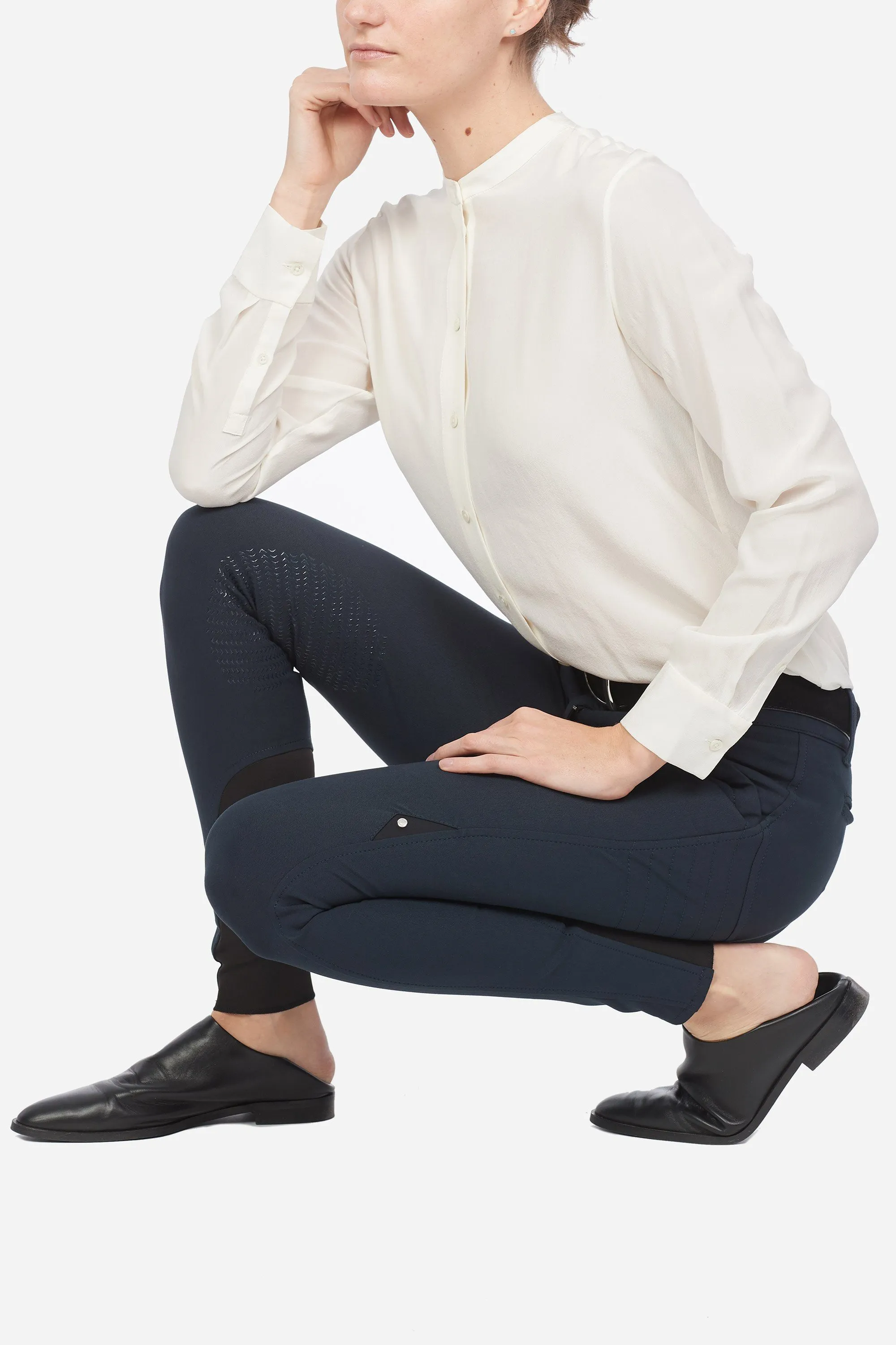 X Shape Knee Grip Breech - Navy