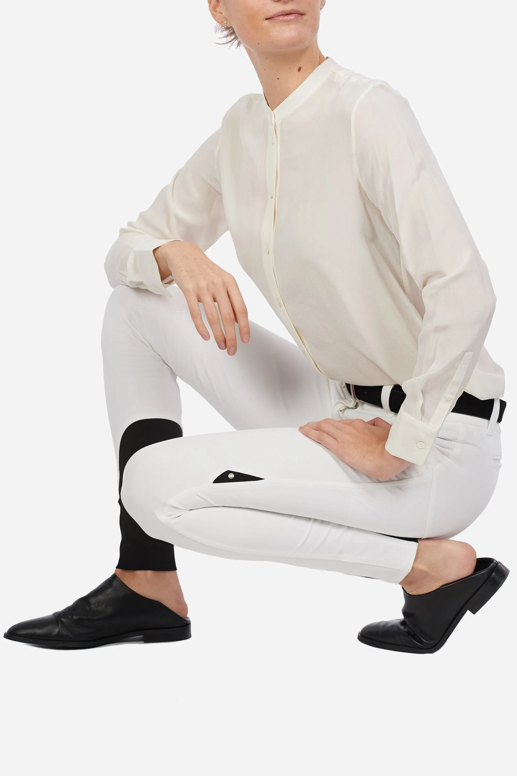 X Shape Knee Grip Breech - White